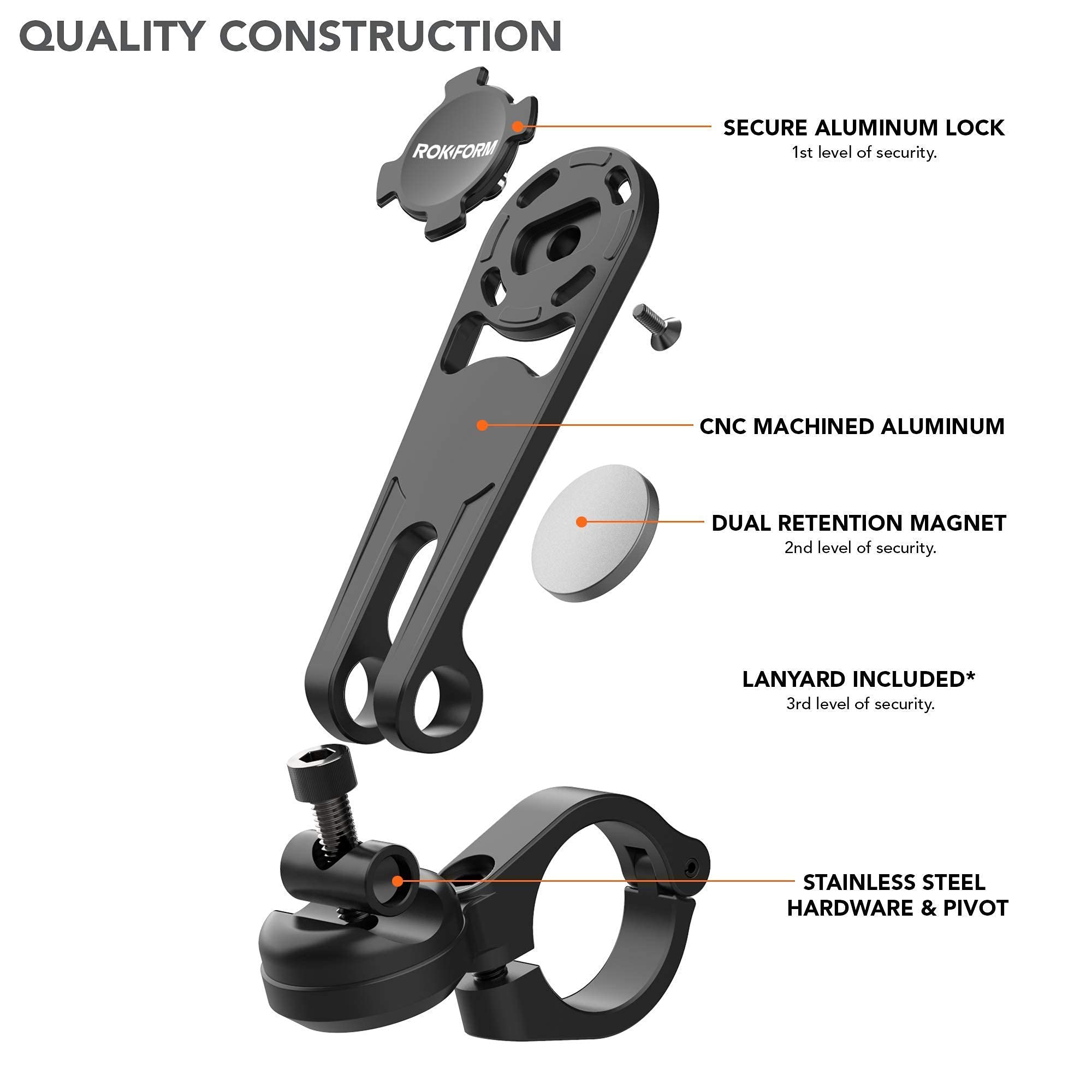 Rokform Rugged iPhone 11 Case with Motorcycle Handlebar Mount - Shockproof Protective Cover for Outdoor Adventures, Biking & Motorcycle Riding