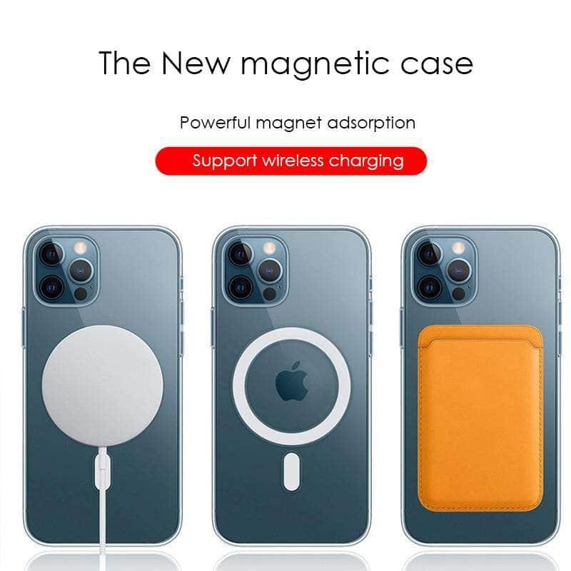 Magnetic iPhone 13 Mini Max Case with Magsafe - Clear Transparent Protective Cover for Everyday Use, Travel & Work