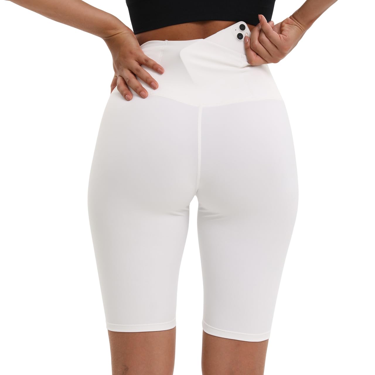 JOYOYO Women's High Waisted Yoga Shorts with Pockets - 1 Pack Tummy Control Athletic Running Workout Gym Shorts for Yoga, Pilates & Lounge Wear