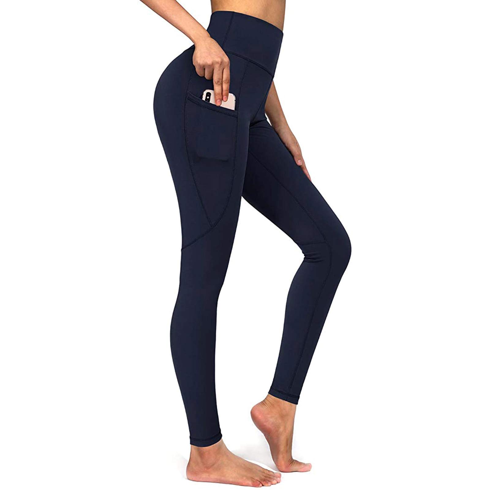 AJIUHE High Waist Tummy Control Workout Leggings for Women - Yoga Pants with Pockets, Athletic Print Fitness Leggings - Perfect for Gym, Running & Yoga