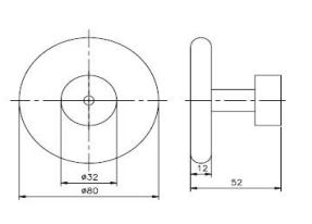 D-Line Stainless Steel Hook 80mm (3.15 Inch) - Heavy Duty Wall Hanger for Kitchen, Bathroom, Garage & Outdoor Use
