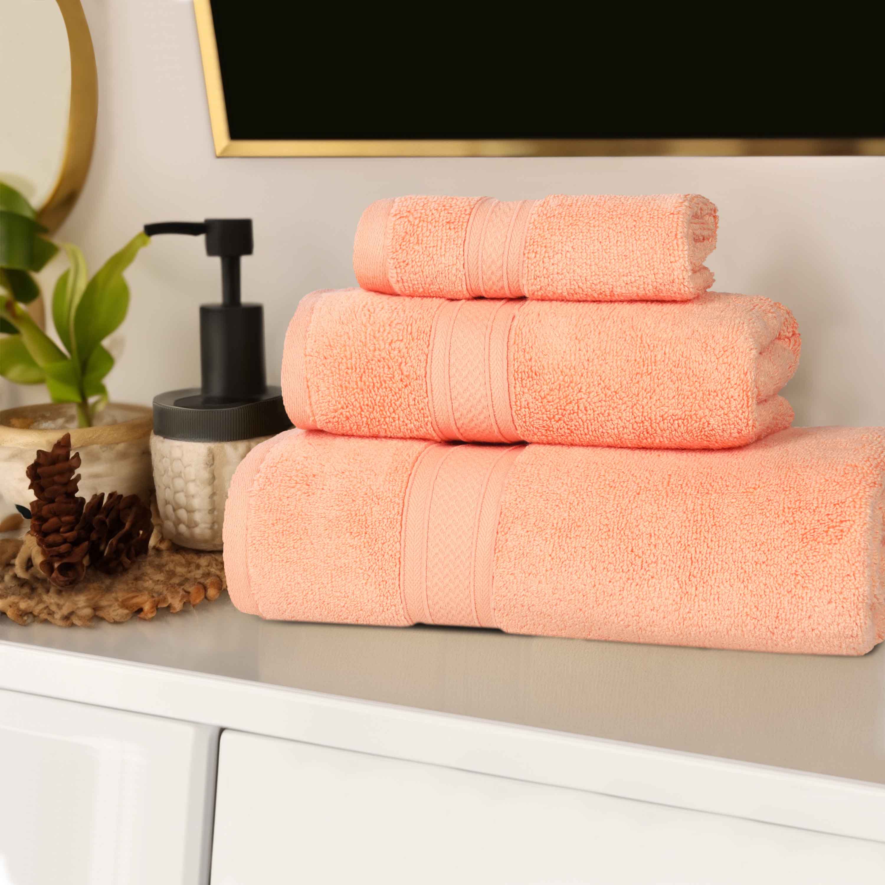 Premium Zero Twist Cotton 3-Piece Towel Set - Ultra Soft, Highly Absorbent, Elegant Solid Color for Bath, Spa & Guest Use