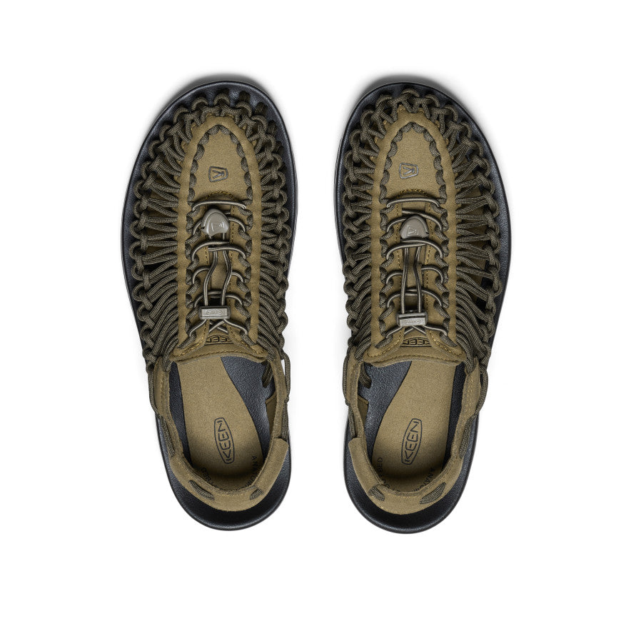 UNEEK Men's Sneakers - Dark Olive & Black | Lightweight Comfortable Walking Shoes for Outdoor, Travel & Casual Wear