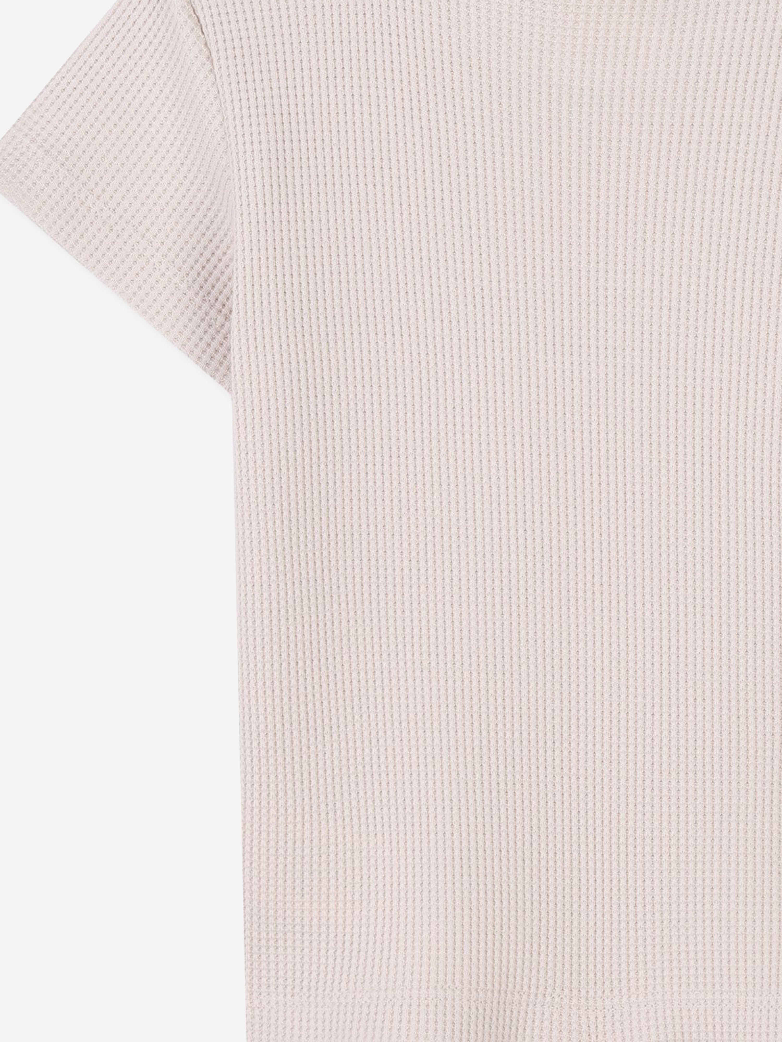 Baby Boys Signature Print T-Shirt in Beige - Soft Cotton Casual Tee for Toddlers | Perfect for Playdates, Family Outings & Everyday Wear