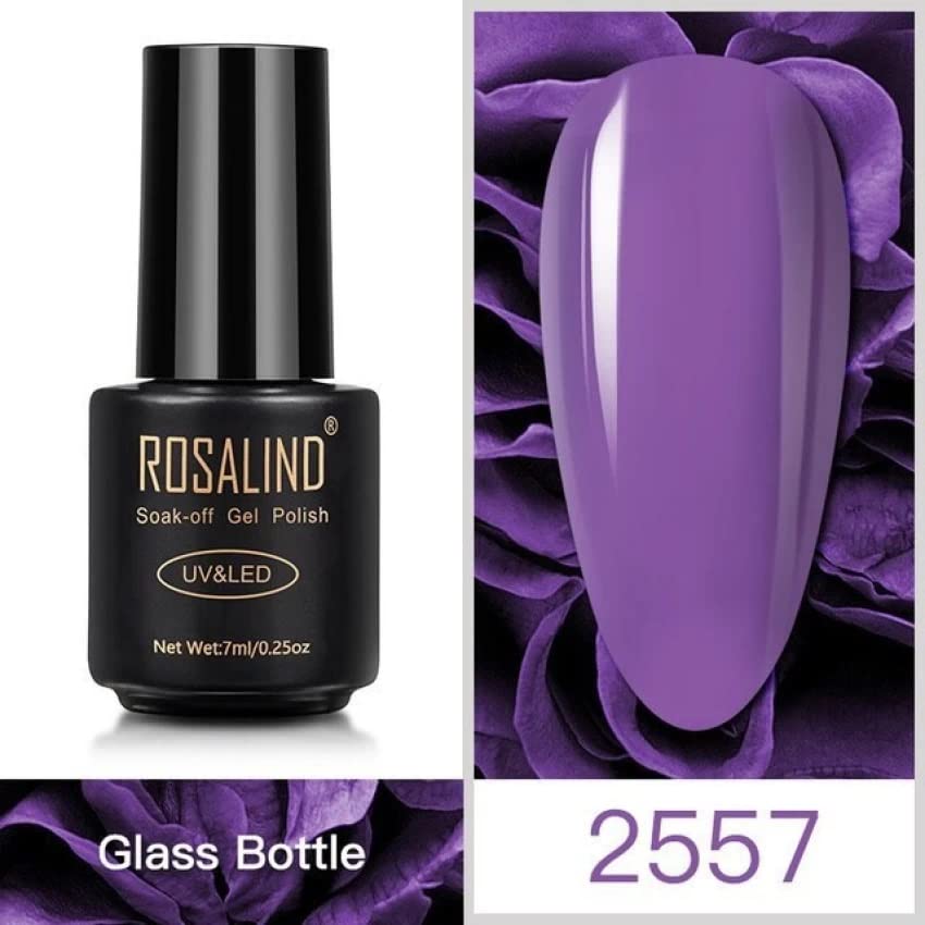 ROSALIND UV LED Gel Nail Polish Set - 7ml Long Lasting Nail Art Color Gel Polish with High Gloss Finish (Shade 2557) | Professional Salon Quality Manicure at Home | Perfect for Nail Art Designs, Parties, Weddings & Special Occasions