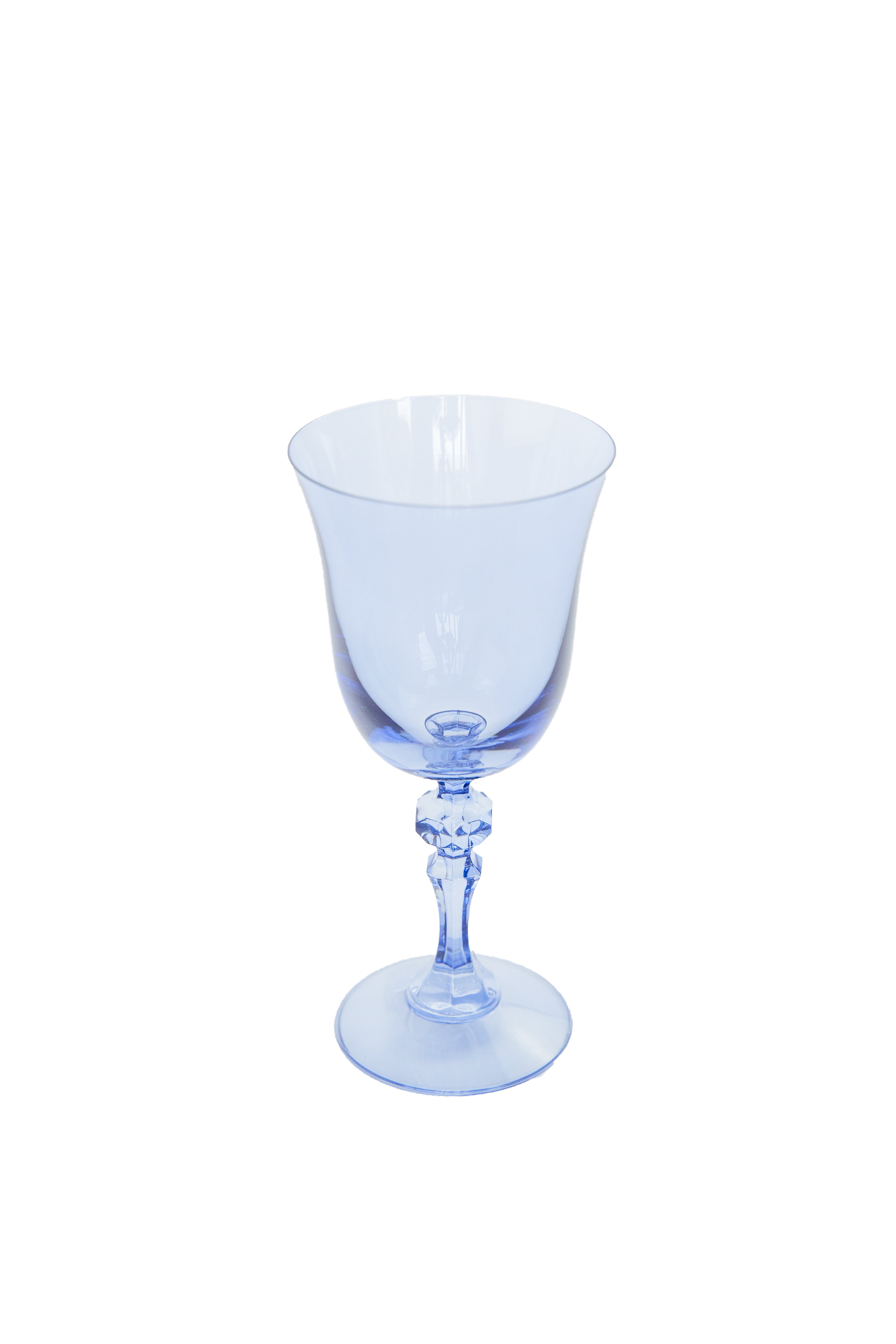 Estelle Colored Regal Goblet Set of 6 - Cobalt Blue Wine Glasses for Elegant Dinner Parties & Wedding Receptions