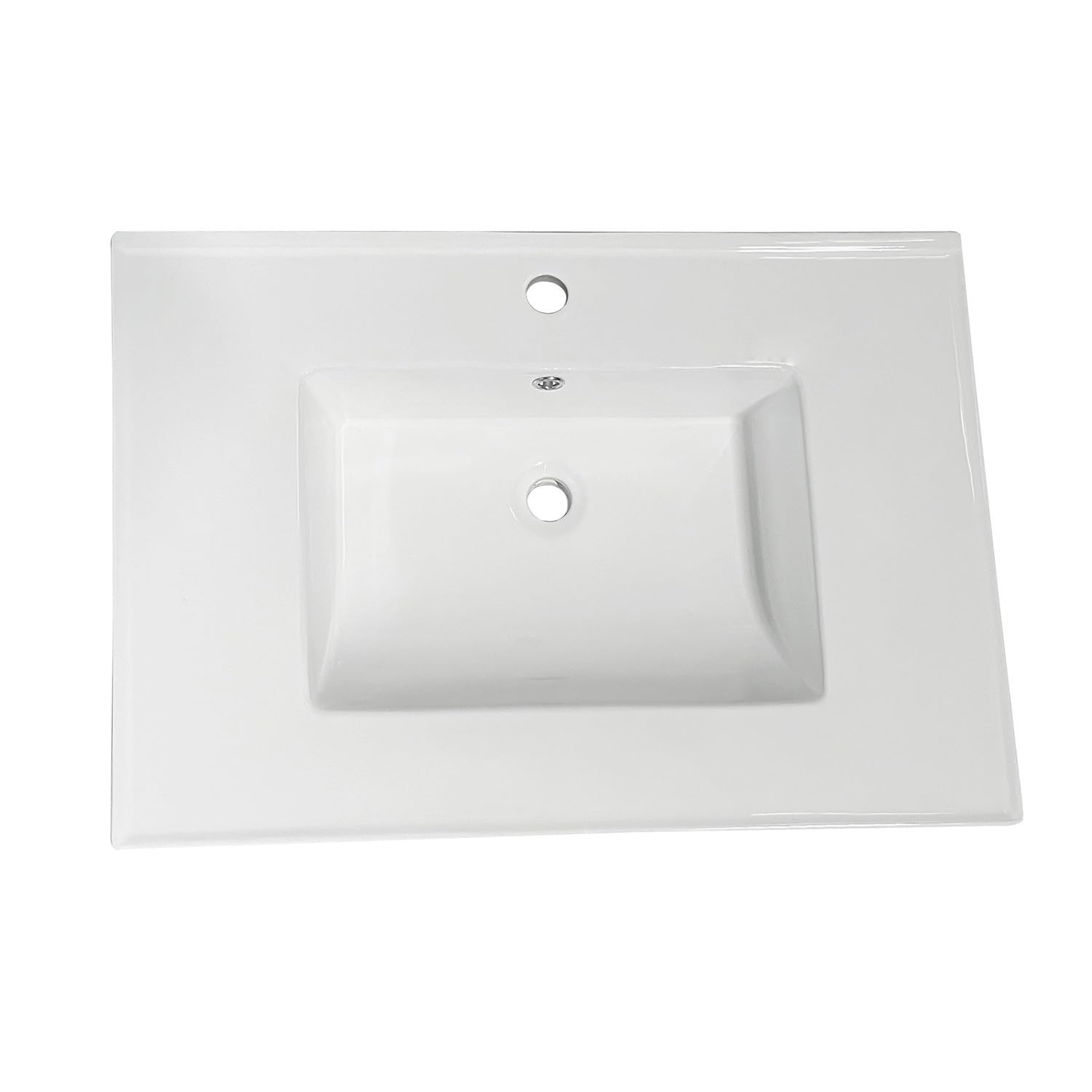 Kingston Brass LBT312271 Continental White Vanity Sink Top - Perfect for Bathroom Remodeling & Modern Home Decor