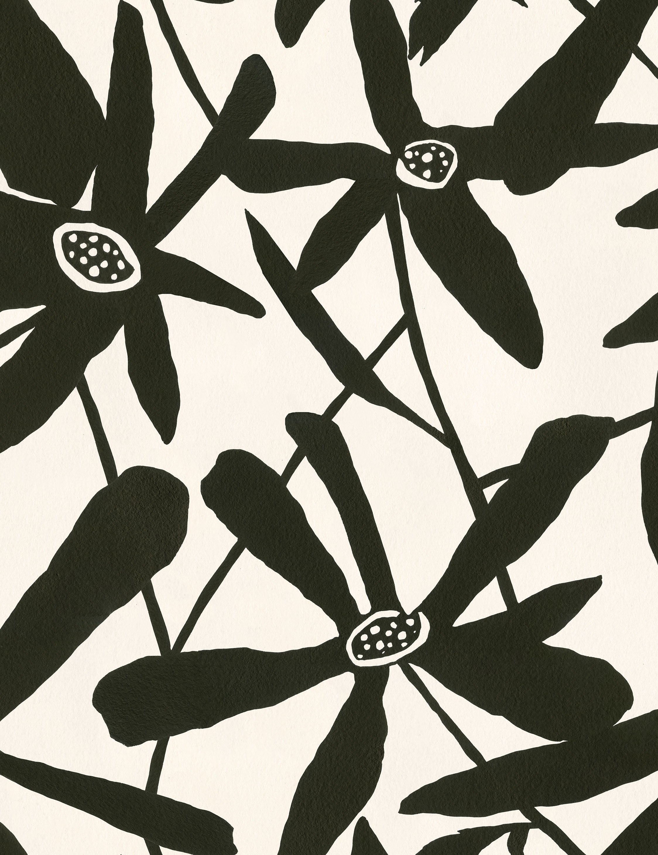 Susan Hable Swatch Blossom Wallpaper in Ivory - Floral Peel and Stick Wallpaper for Bedroom, Nursery & Home Decor