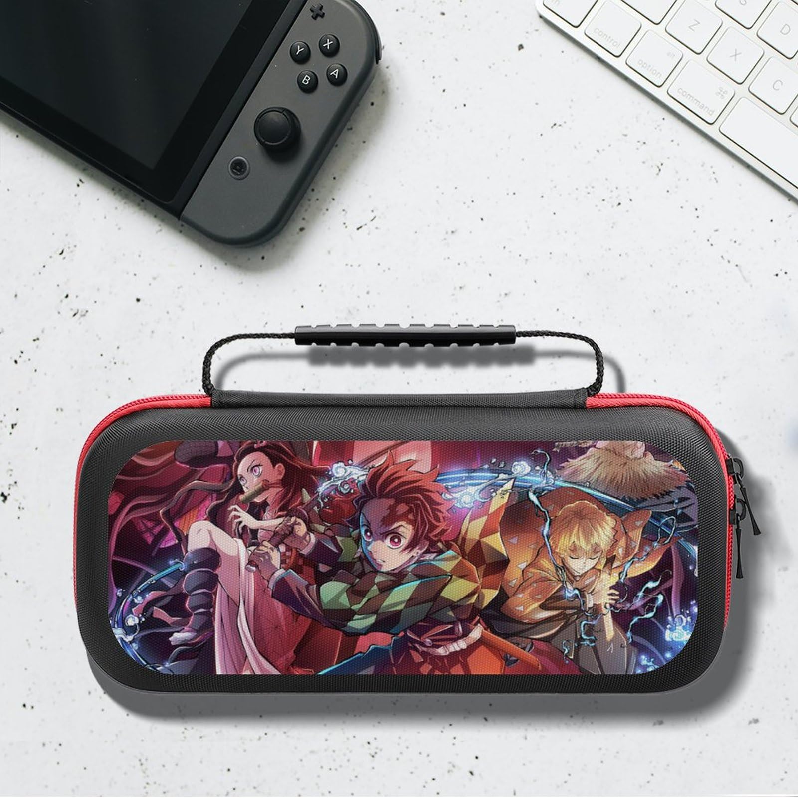 Cute Anime Nintendo Switch Travel Case for Kids & Teens - Portable Storage Bag for Gaming Accessories