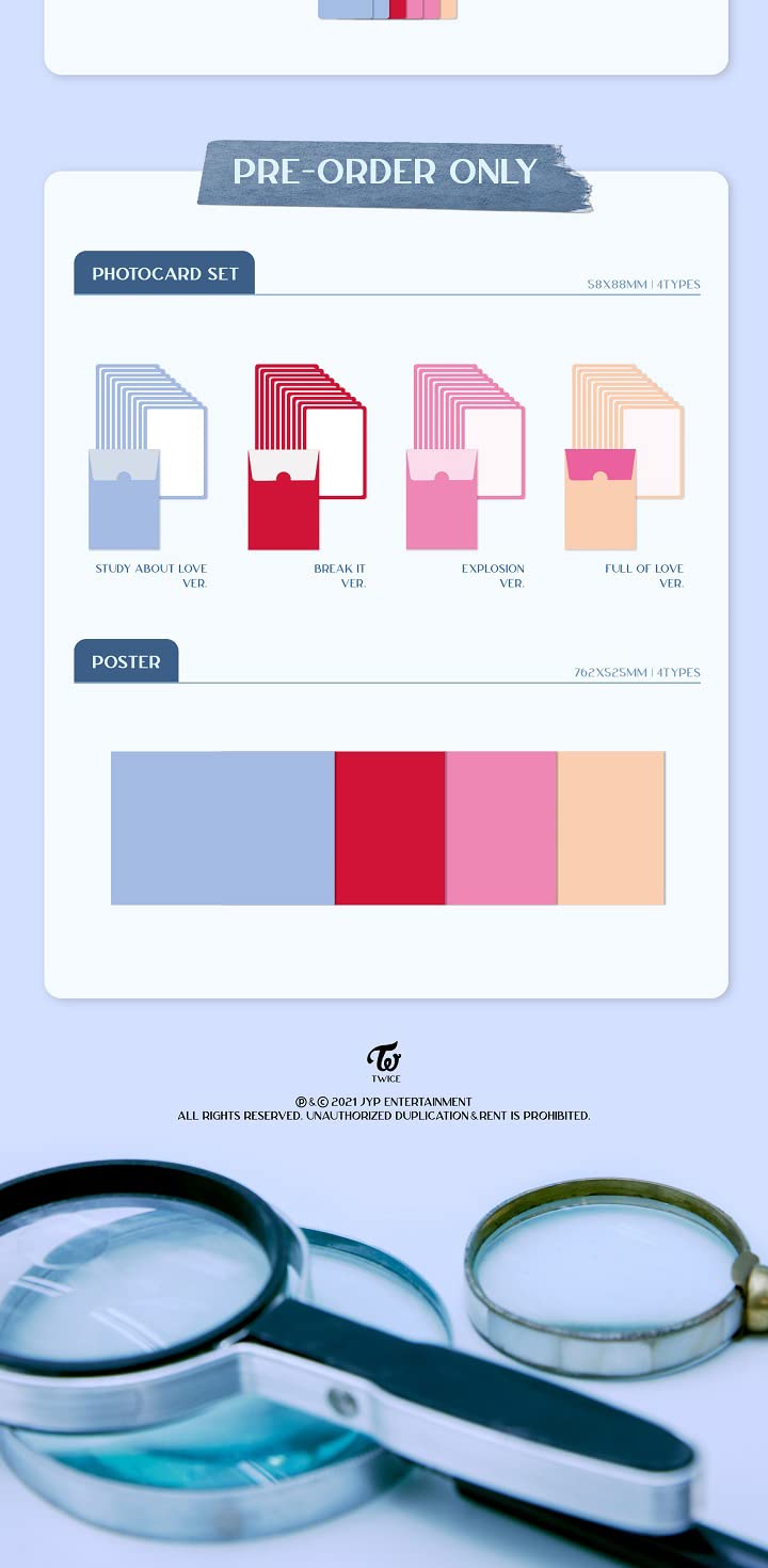 TWICE Formula of Love: O+T=<3 3rd Album (STUDY ABOUT LOVE Ver) - K-Pop CD with Photobook, Index Photo Paper, Scientist ID Cards, DIY Sticker & Scratch Card | Perfect for K-Pop Collectors & TWICE Fans | Great Gift for Birthdays & Special Occasions