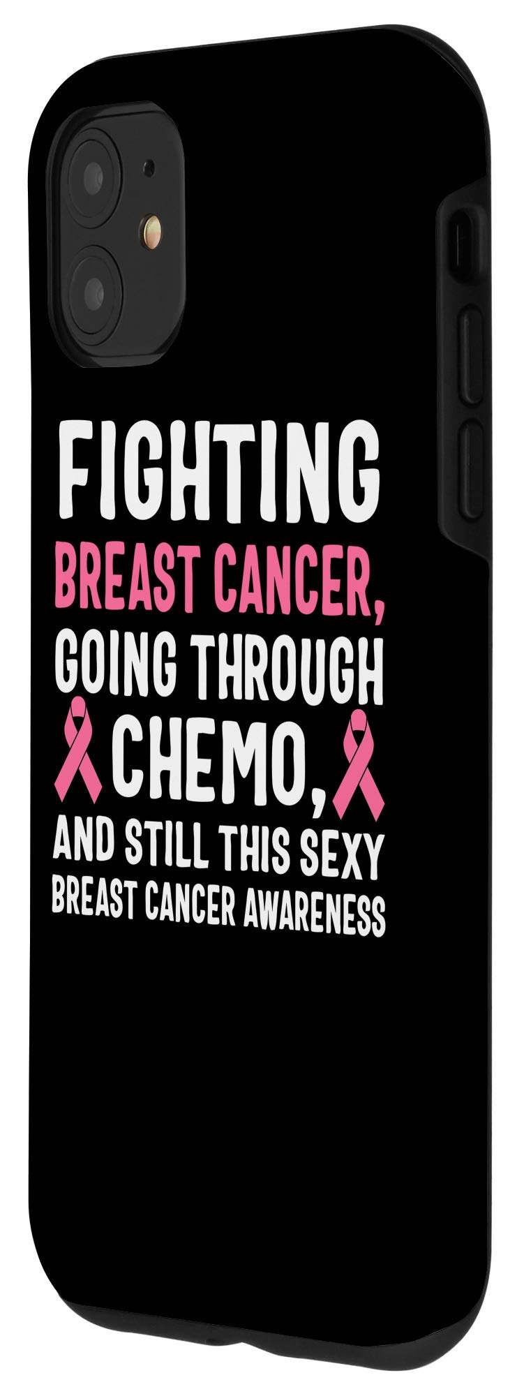 iPhone 11 Breast Cancer Awareness Phone Case - Pink Ribbon Design for Women & Girls - Support Cancer Research - Perfect for Work, School & Everyday Use