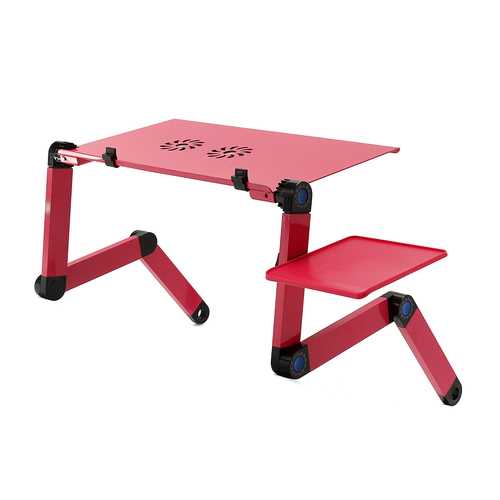 360° Adjustable Aluminum Alloy Folding Laptop Desk with Cooling Fans - Portable Workstation for Home Office, Gaming & Bed Use