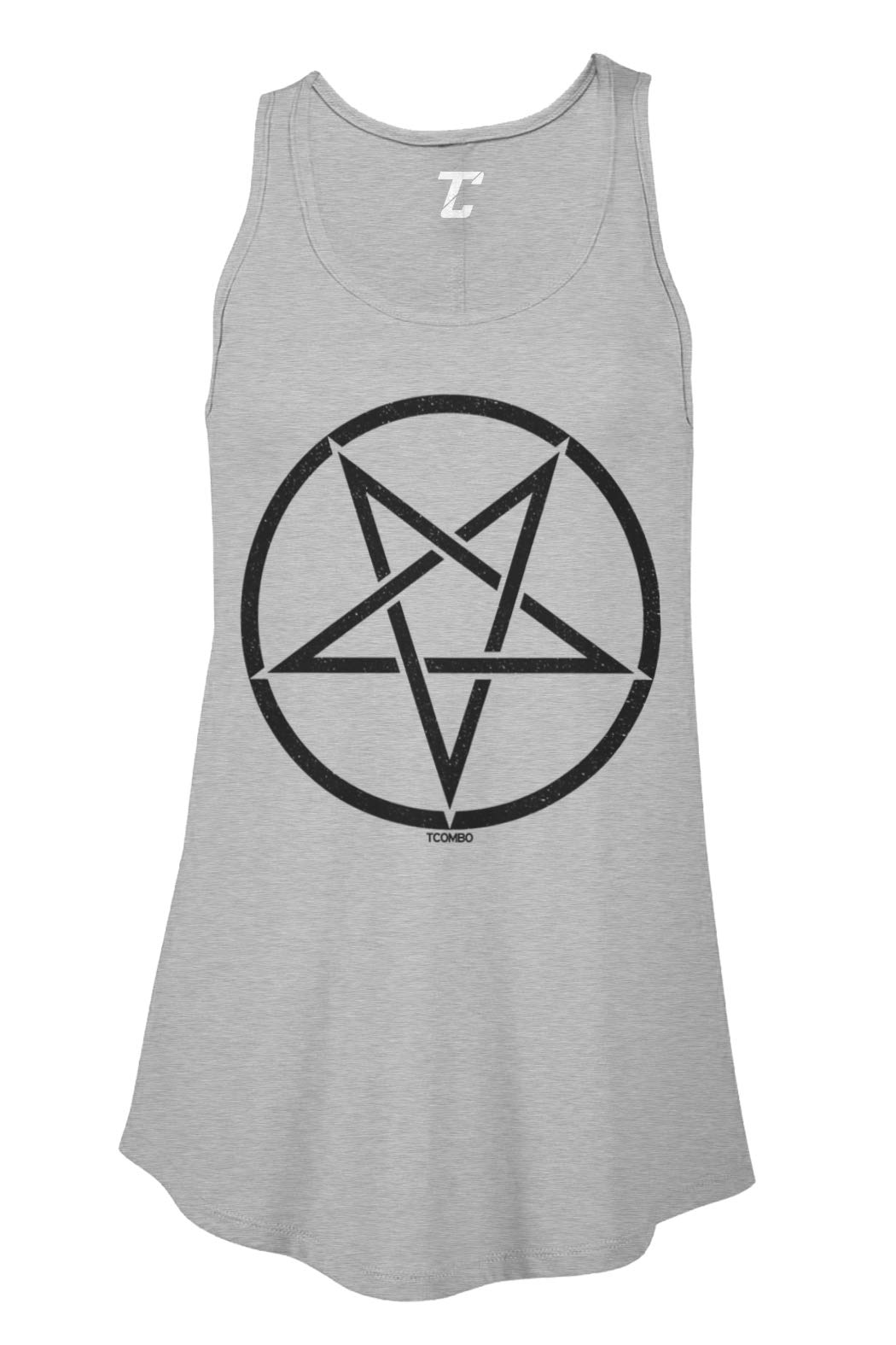 Satanic Pentagram Heavy Metal 666 Women's Flowy Tank Top | Gothic Fashion for Concerts & Halloween | Badass Rocker Style