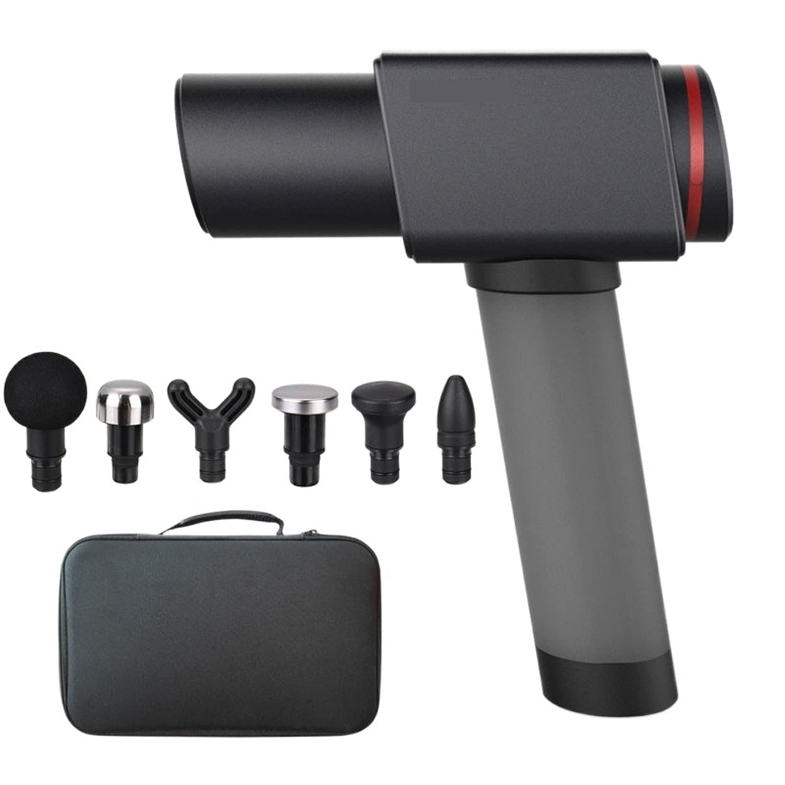 HATAP Handheld Electric Massage Gun for Muscle Pain Relief - Deep Tissue Massager with 6 Attachments - Portable Therapy Gun for Athletes, Fitness Recovery & Relaxation - Perfect for Post-Workout, Office Use & Home Spa