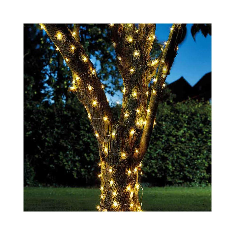 SMART SOLAR Firefly 1060259 - 100 LED Solar Powered String Lights, Outdoor Waterproof Fairy Lights for Garden, Patio, Wedding & Party Decorations