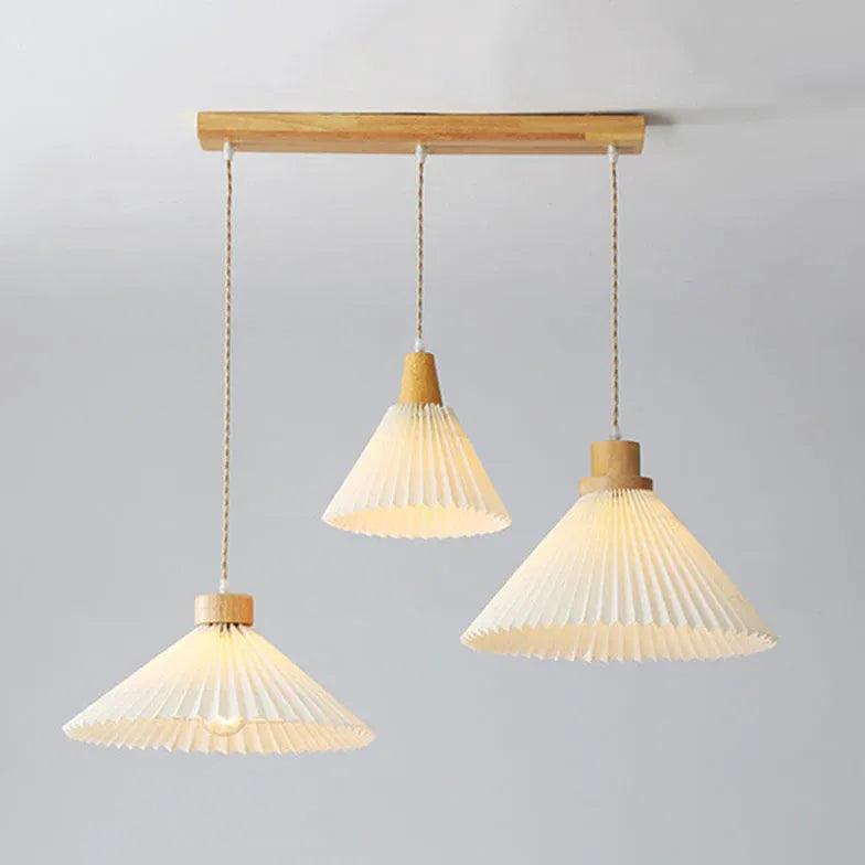 Stylish Wooden Pendant Light for Kitchen - Foldable Umbrella Design - Perfect for Dining Room, Breakfast Nook & Farmhouse Decor
