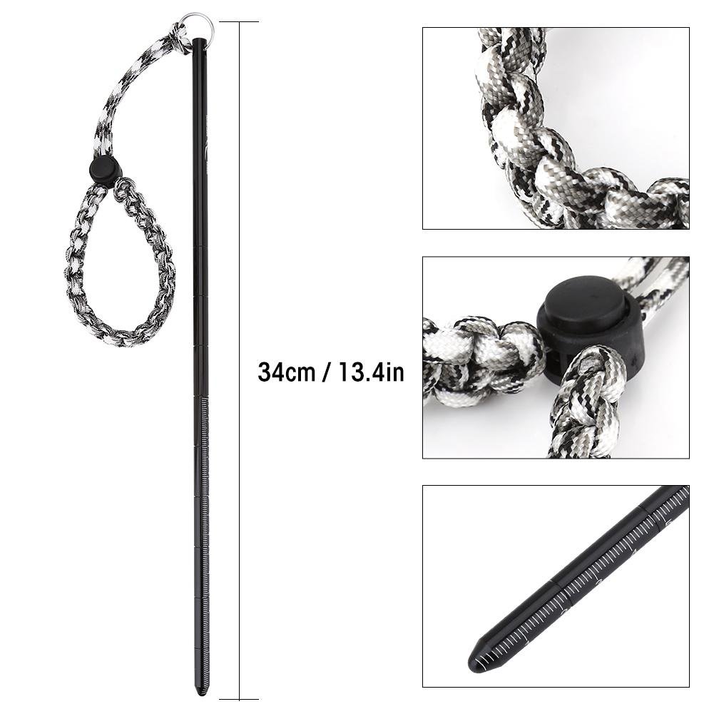 34cm Aluminum Alloy Diving Stick - Adjustable Wrist Lanyard Noise Maker & Pointer for Pool Games, Scuba Training & Underwater Navigation | Durable Swimming Accessory