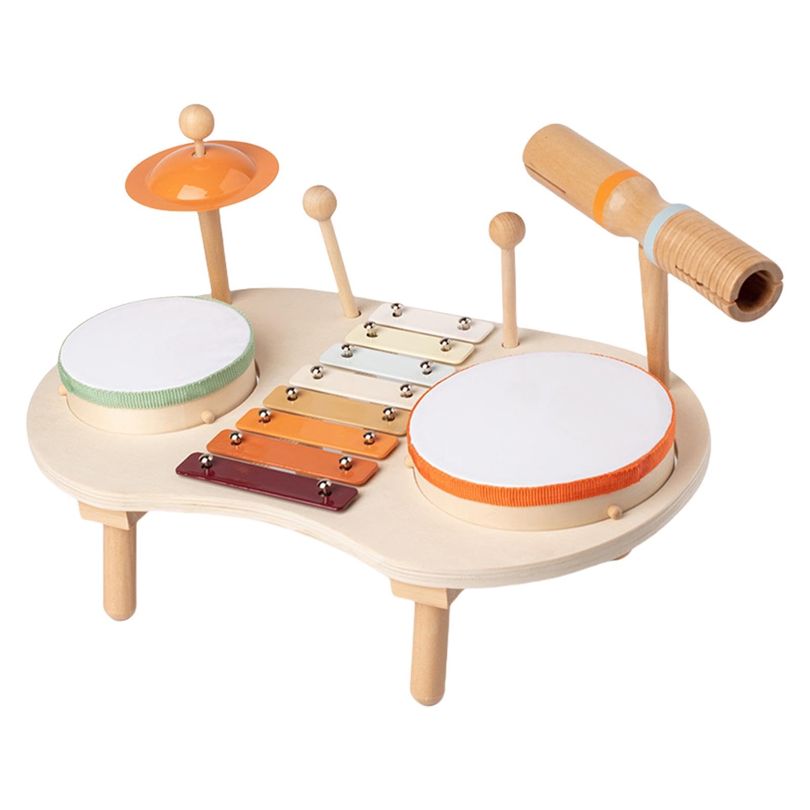Wooden Drum Set for Kids - Musical Instrument Toy for Toddlers 1-3 Years Old | Preschool Learning & Educational Toy | Perfect for Birthday Gifts, Classroom Activities & Early Childhood Development