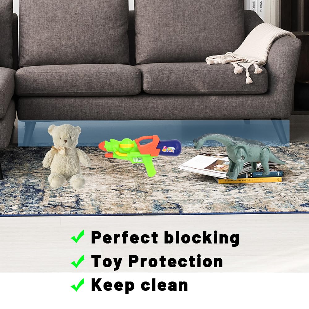 Under The Couch Blocker - Clear Furniture Gap Stoppers (5-Pack, 15.74