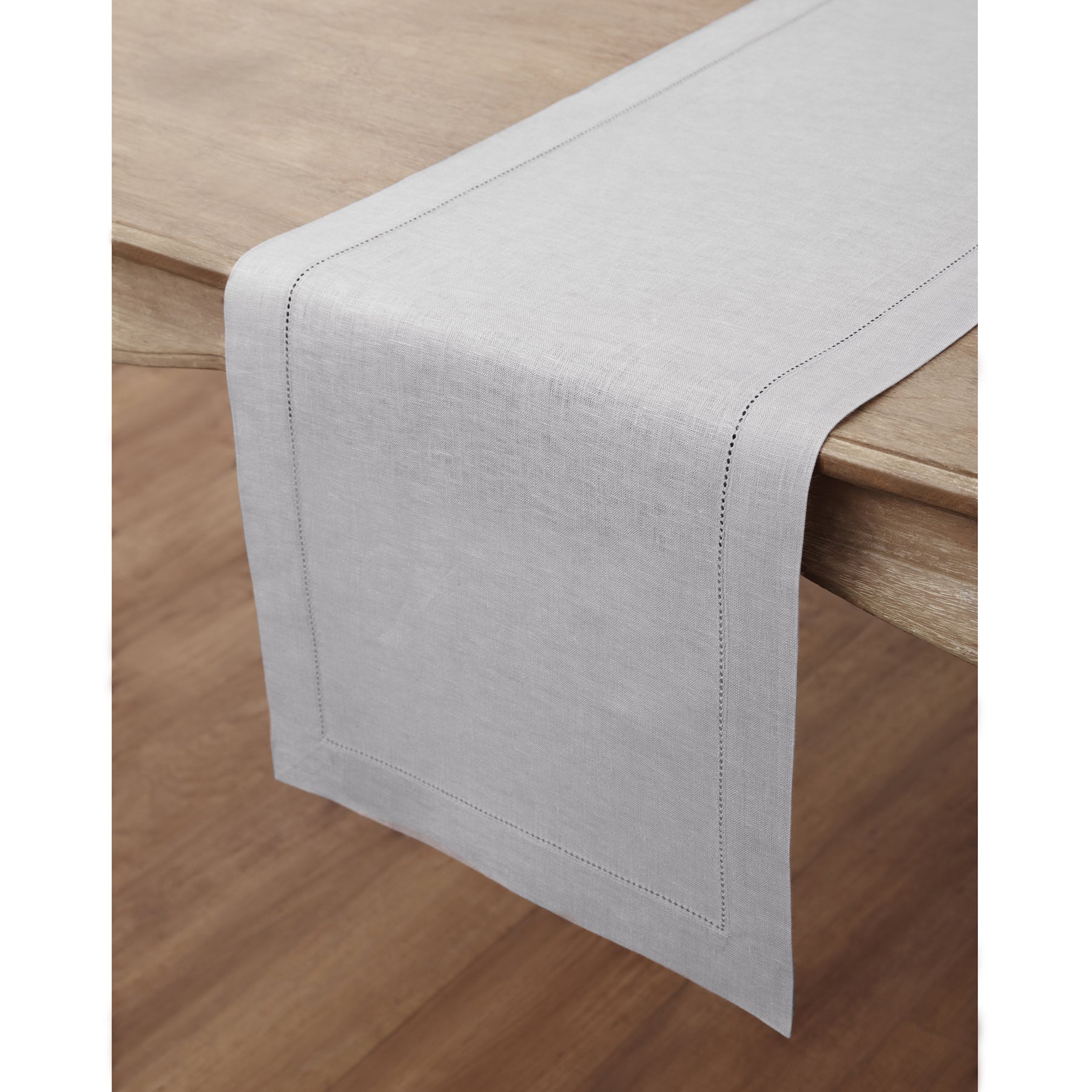 Classic Hemstitch Table Runner - 16 Inch & 18 Inch Wide Linen Tablecloth for Dining Room Decor, Wedding, Party & Holiday Table Setting