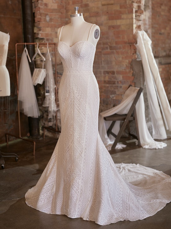 Maggie Sottero Dover Wedding Dress - Elegant Lace Bridal Gown for Church Ceremony & Formal Reception