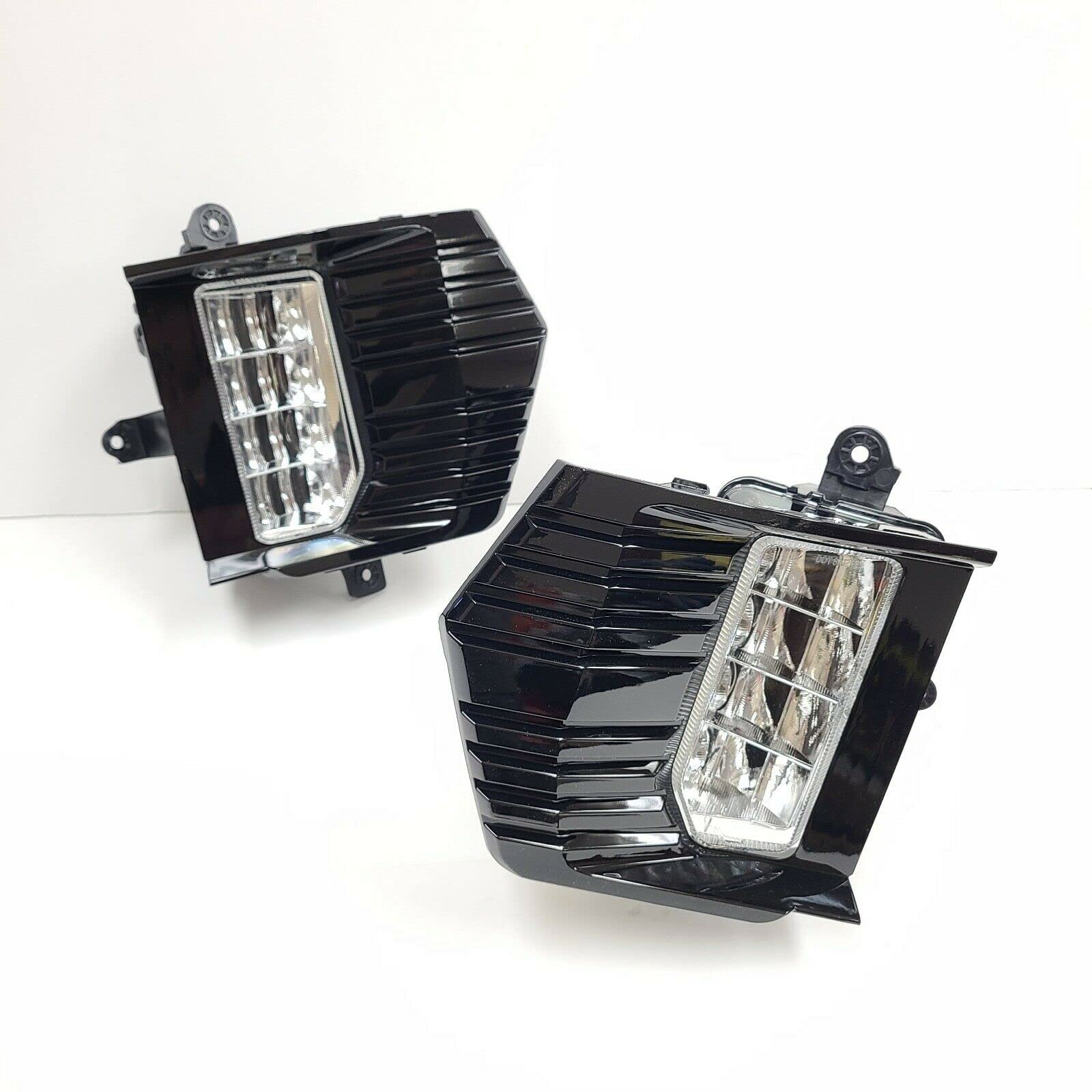 2021-2022 GMC Yukon/Yukon XL LED Fog Lights Kit - OE Style Clear Lens with Bezel, Wiring Harness, Switch & Relay - Durable Built-in LED Fog Lamp Assembly for Enhanced Night Driving Safety