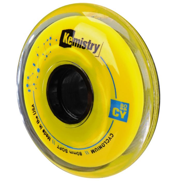 Kemistry Cyclonium Inline Roller Hockey Wheels (Soft) - High Performance Wheels for Roller Hockey Skates - Perfect for Indoor & Outdoor Hockey Games, Training & Recreational Skating
