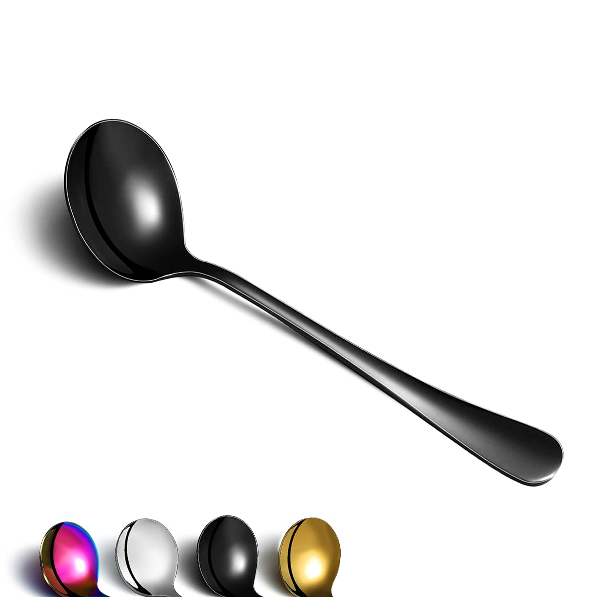 12-Pack Black Soup Spoons - Berglander 7.5