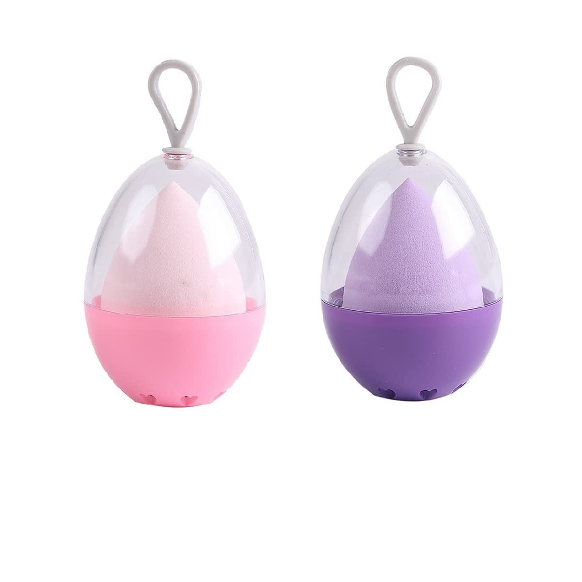 INOG 2PCS Makeup Beauty Blender Sponge Set with Breathable Storage Case & Dustproof Lid - Washable, Reusable Cosmetic Sponges for Women & Girls - Perfect for Travel, Home Makeup Application & Professional Use