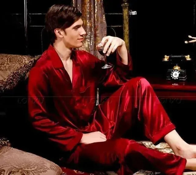 Men's Cotton Pajama Set - Soft & Comfortable Sleepwear for Relaxation & Lounging - Perfect for Nighttime Comfort and Home Wear