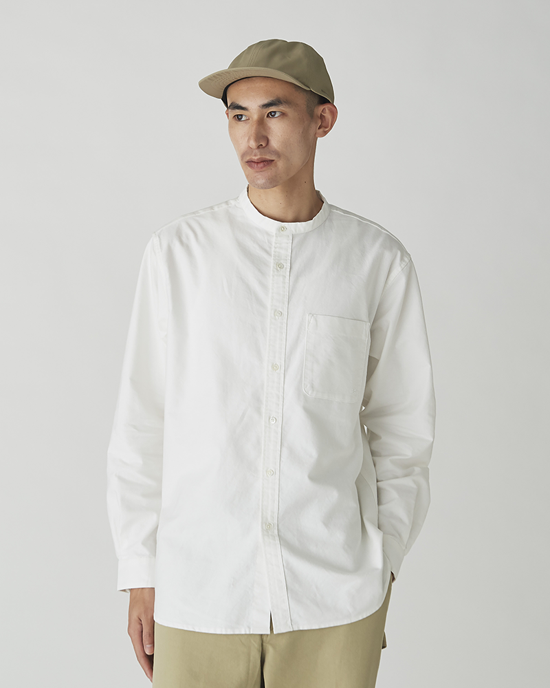 Organic Cotton Stand Collar Shirt for Men - Breathable & Comfortable Casual Wear - Perfect for Office, Travel & Everyday Outfits