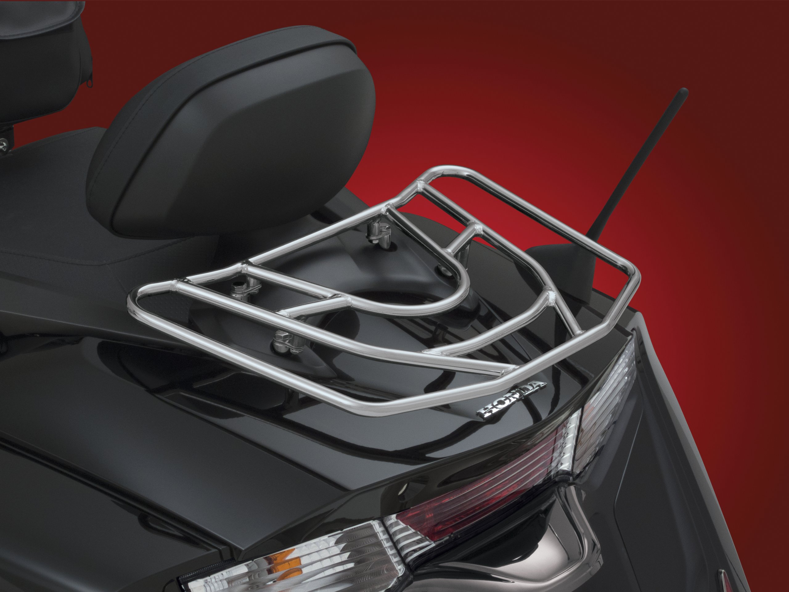 Show Chrome Accessories (52-830) Chrome Motorcycle Luggage Rack - Heavy Duty Regular Size for Harley, Honda, Yamaha - Perfect for Touring & Long Distance Rides
