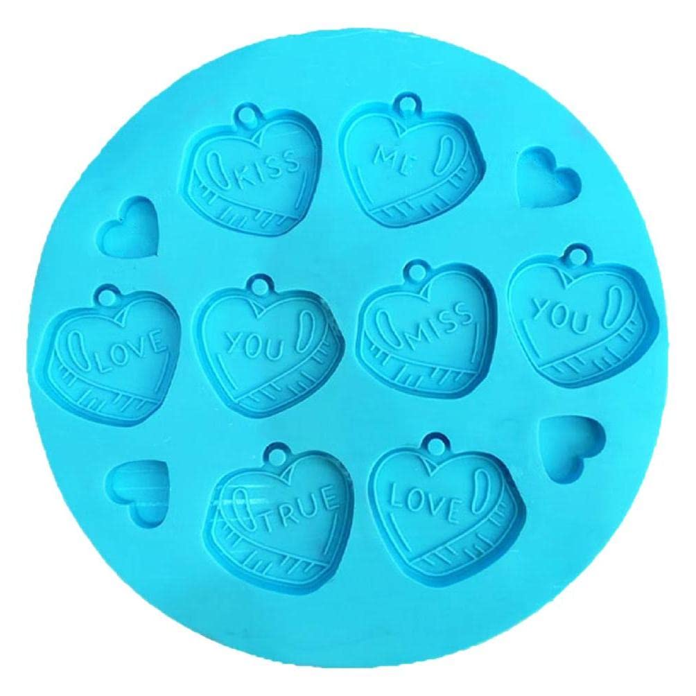 Valentine's Day Silicone Pendant Molds for DIY Keychain Jewelry Making - Heart Shaped Resin Casting Molds for Handmade Crafts, Gifts, and Valentine's Day Decorations | Perfect for Resin Art, DIY Jewelry, and Romantic Gifts