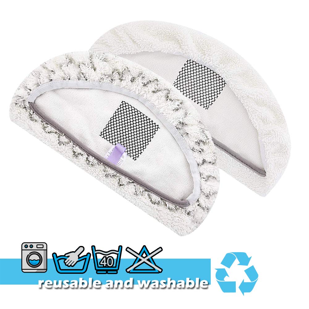 4 Pack Compatible Bissell Steam Mop Pads for PowerFresh 1806, 1544, 1440, 2075A, 2685A - Model 1940 Series (19402, 19408, 1940a, 1940f, 1940q, 1940t) - Replacement Part #5938 #203-2633 - Perfect for Deep Cleaning Floors, Tiles, and Hardwood Surfaces