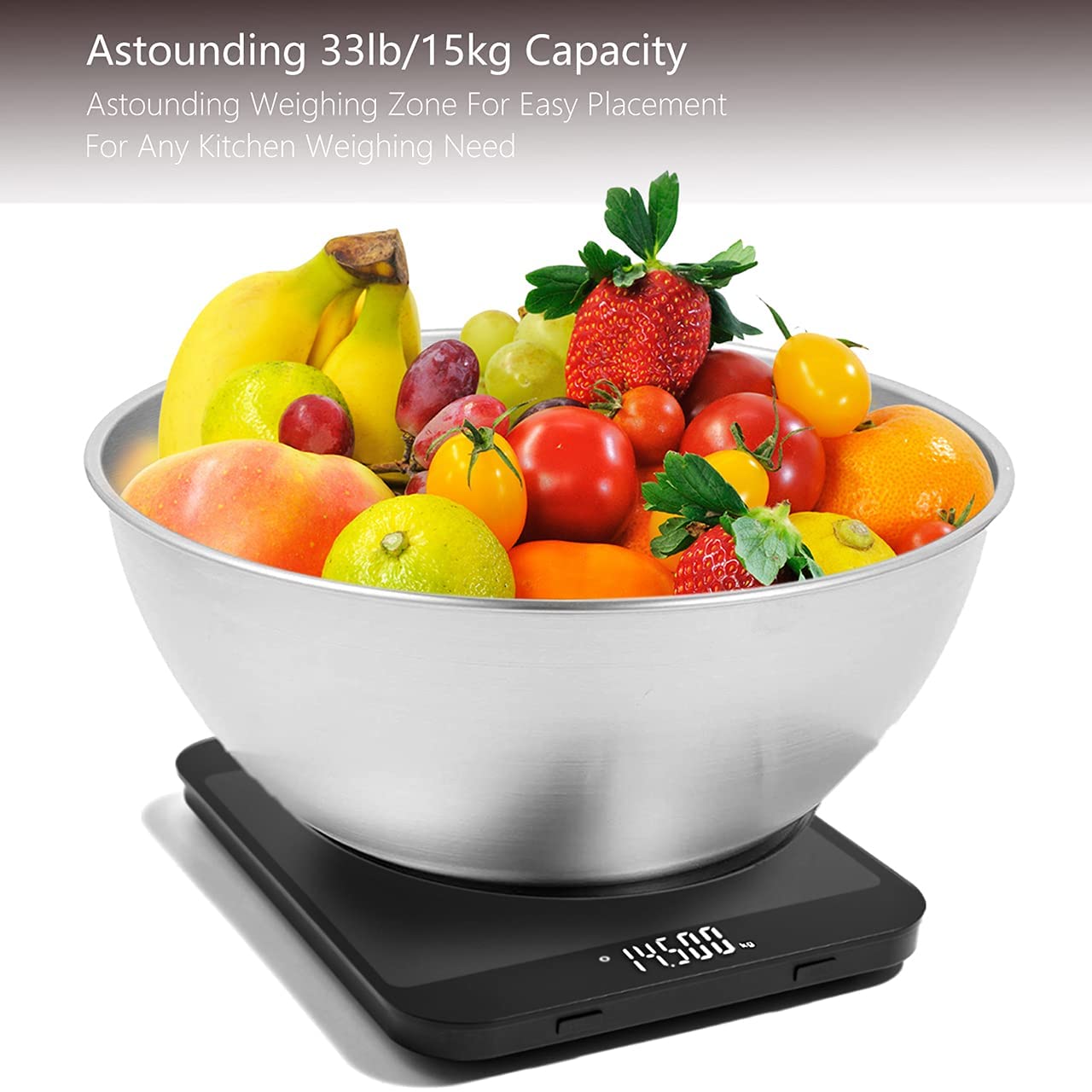 Vitafit Digital Bathroom Scale & 33lb Kitchen Scale - Accurate Body Weight & Food Measurement for Home, Gym, and Cooking - Perfect for Health Tracking & Meal Prep