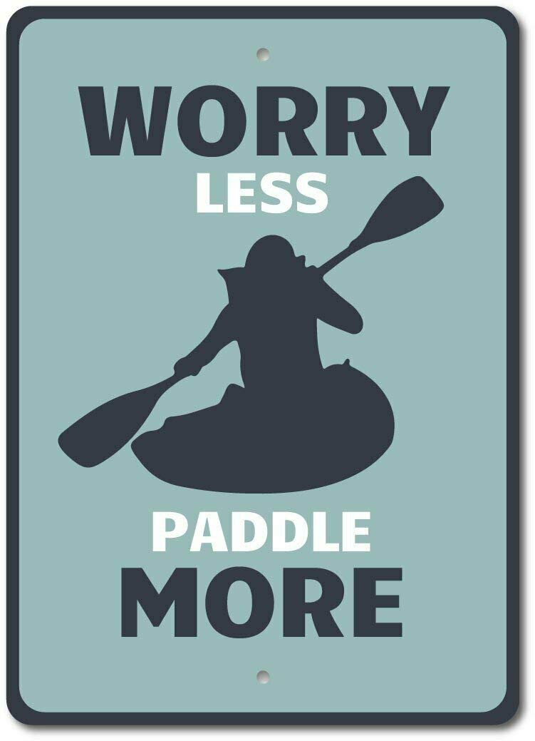 Vintage Metal Tin Sign - Nostalgic Retro Kayak Decor for Home, Garage, Pub & Bar Wall Art (8x12 Inch) | Perfect for Man Cave, Basement & Outdoor Shed Decorations