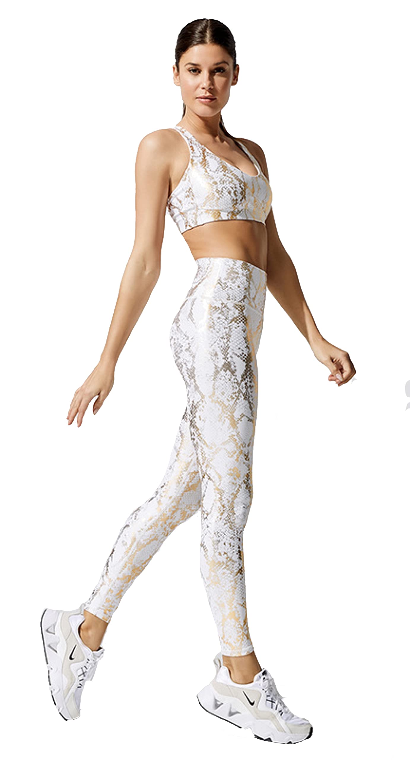 Women's 2-Piece Workout Outfit - Seamless Yoga Sports Bra & High Waist Leggings Gym Activewear Set for Running, Yoga & Fitness Training