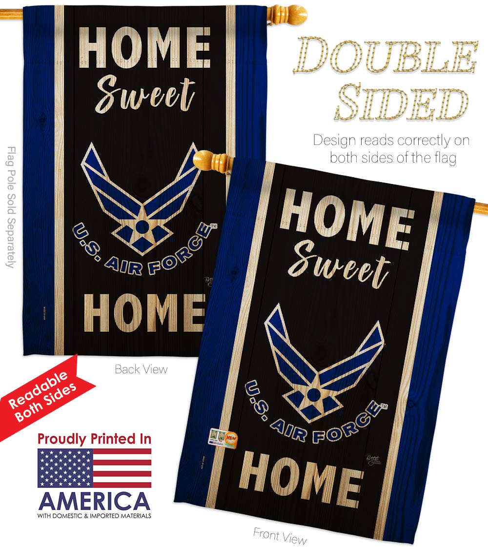 USA Made Double-Sided Armed Forces Garden Flag Kit - 28x40 Inch Patriotic Yard Banner for US Air Force Veterans & Military Retirees | Perfect for Memorial Day, Veterans Day & Home Decoration