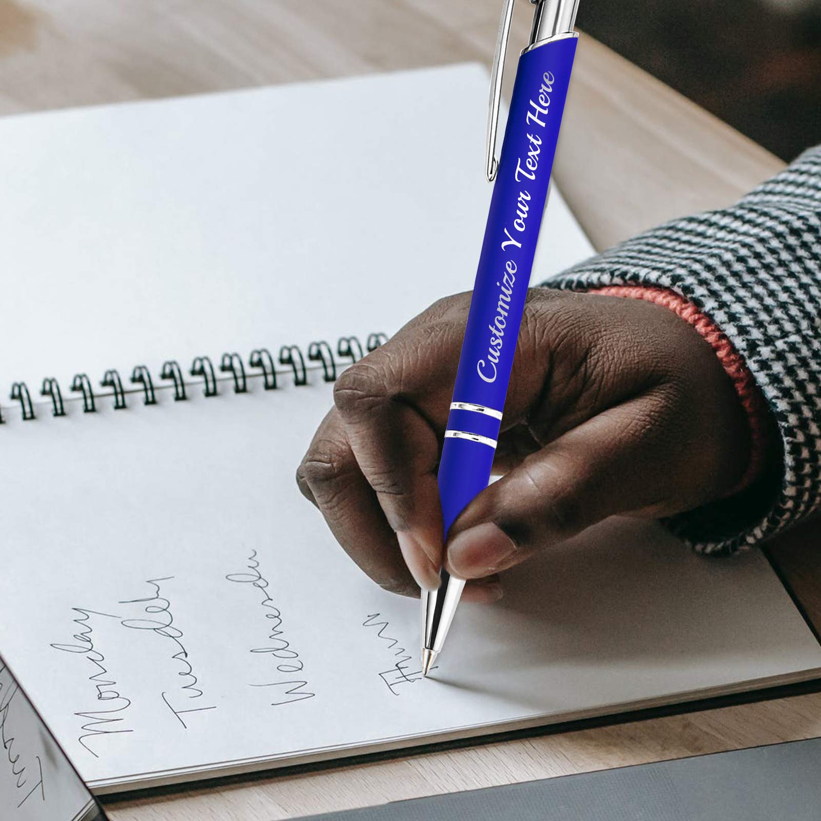 Custom Engraved Ballpoint Pens Bulk 200 Pack with Stylus Tip - Personalized Name/Message - Medium Point Black Ink - Ideal for Office, Birthday & Graduation Gifts for Men & Women - Perfect for Corporate Events, School Supplies & Promotional Giveaways