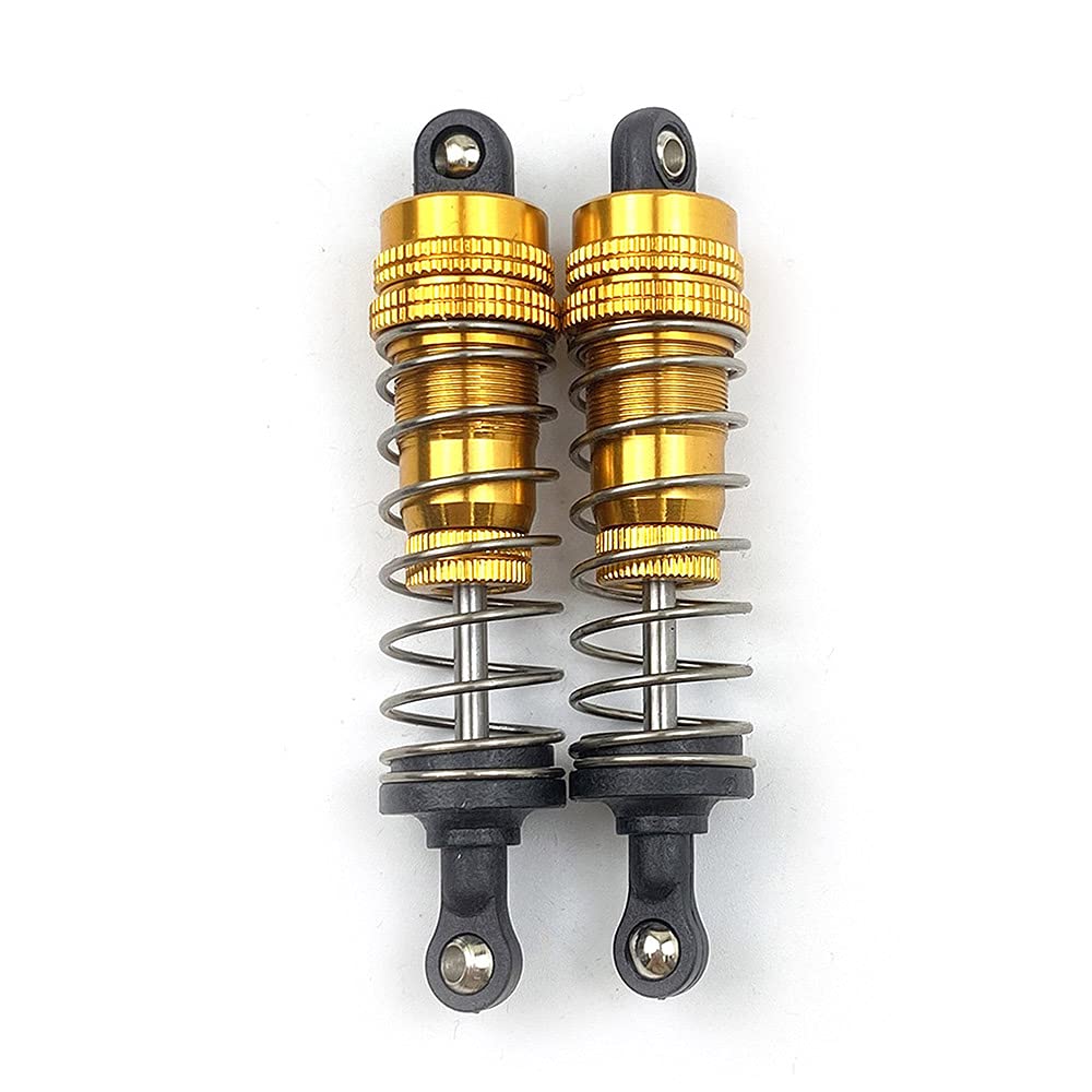 BAIJAC 2PCS Aluminum Metal Front & Rear Shock Absorbers for 1/14 WLtoys 144001 1316 RC Car Crawler Short Course Truck - Red | Upgrade Parts for Off-Road Racing & Crawling Performance