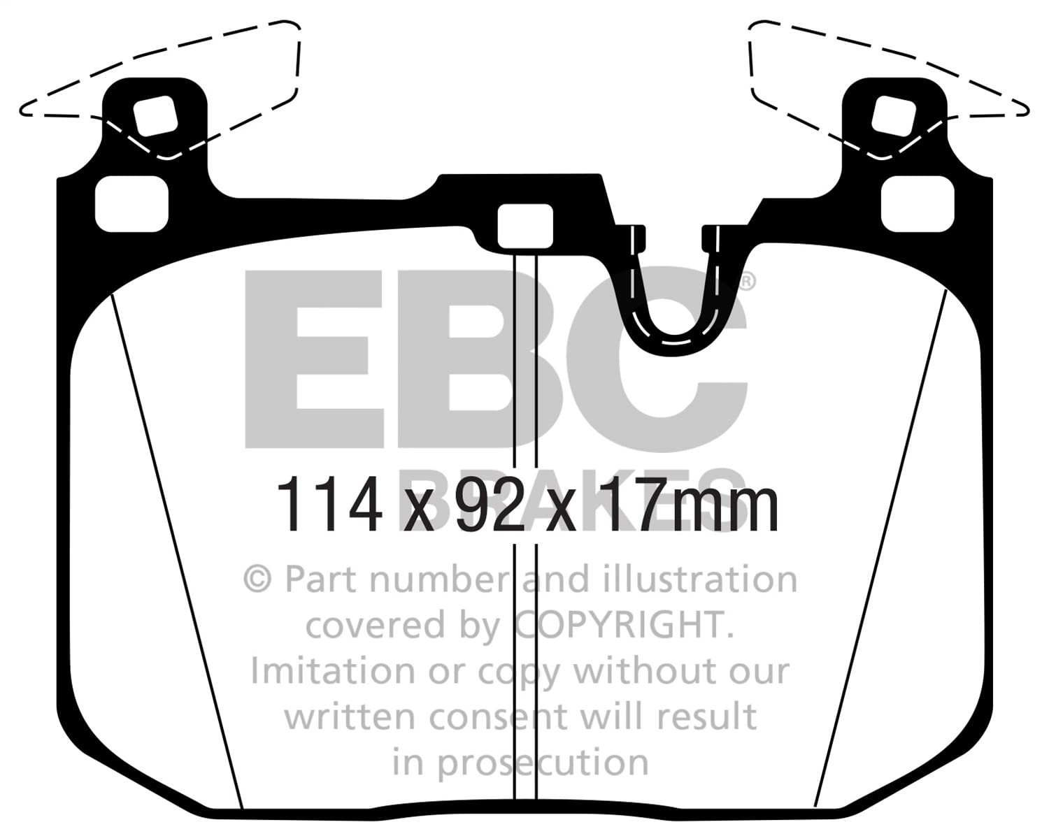 EBC Brakes DP42360R Yellowstuff Performance Brake Pads - High Friction, Low Dust for Street & Track Use - Perfect for Sports Cars, Trucks & SUVs