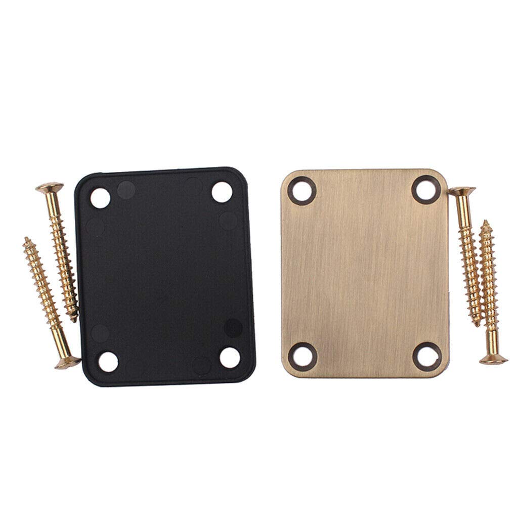 Electric Guitar Neck Plate with Screws for TL Style Bass Guitar | Replacement DIY Parts for Guitar Repair & Upgrade | Perfect for Musicians & Luthiers