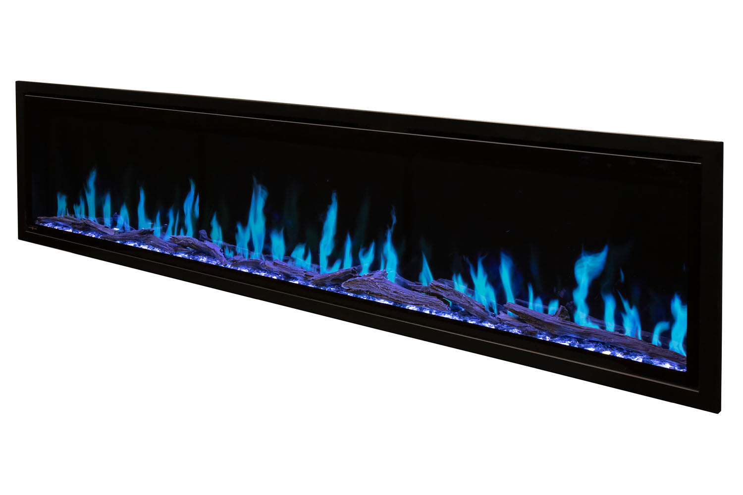 Modern Flames Orion Slim 100 Heliovision Virtual Recessed Wall Mount Electric Fireplace - Realistic LED Flame Effect for Living Room, Bedroom & Office Heating