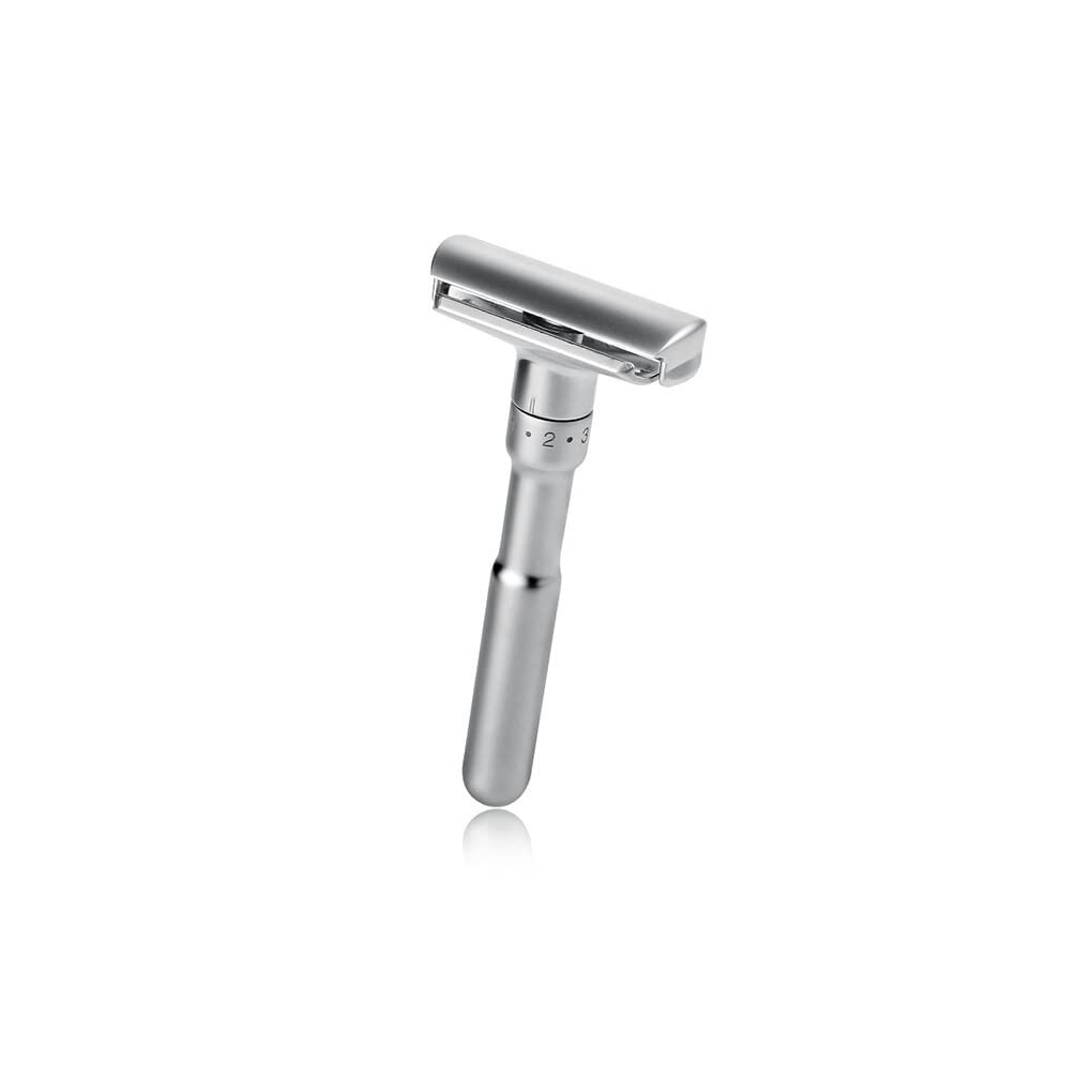 Lmoikesz Men's Face Shaver - Manual Metal Shaving Tool for Personal Care & Hair Removal, Silver | Perfect for Travel, Home & Grooming Kit