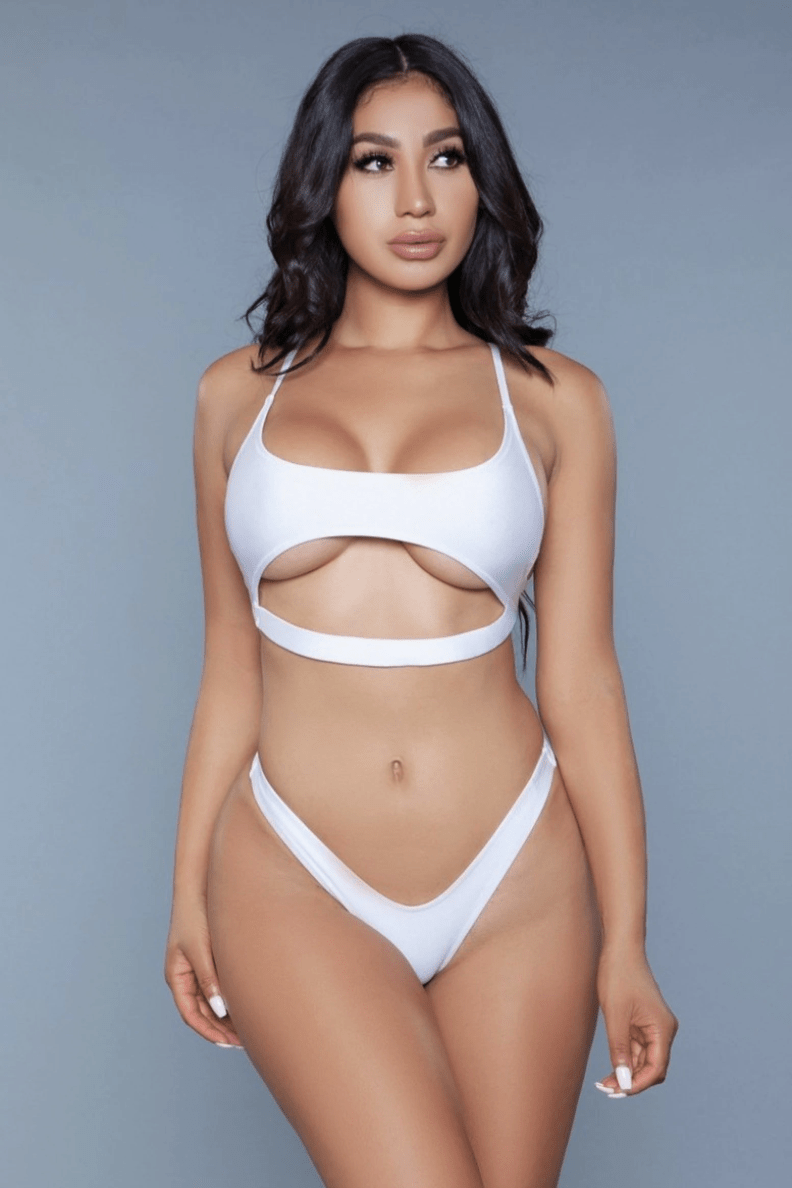 BeWicked Women's Gianna 2 Piece Swimsuit - Retro 1975 Vintage Bikini Set, High Waist Bottom & Halter Top - Perfect for Beach, Pool Party & Summer Vacation