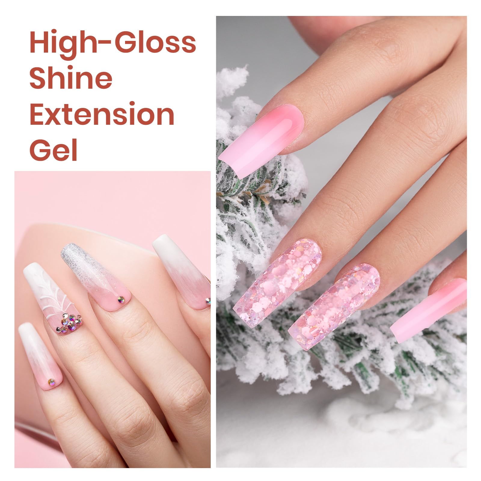 Beetles Poly Nail Gel Kit - 4 Colors for Nail Extensions & Art | Salon & Home Use