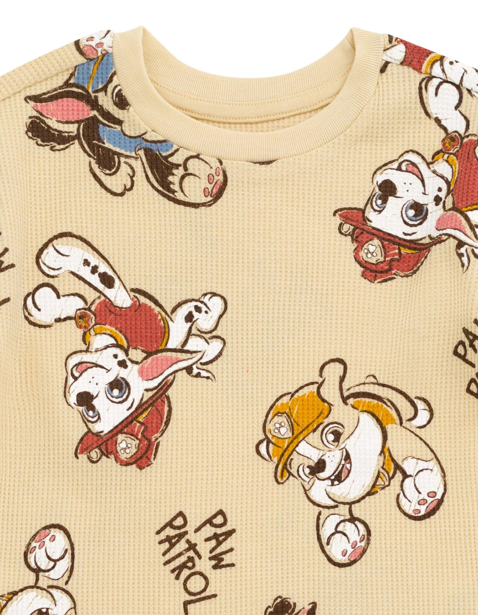 Paw Patrol Waffle Knit T-Shirt and Shorts Outfit Set for Babies & Kids (0-3 Months to 5 Years) - Soft Cotton Playwear for Daycare, Birthday Parties & Family Outings