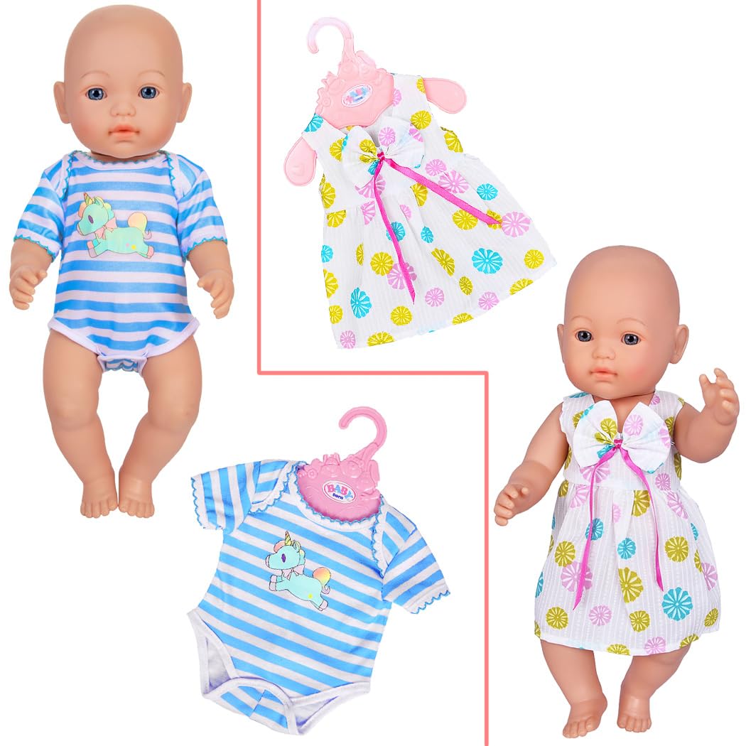10 Sets Baby Doll Clothes for 14-18 inch Dolls - Perfect for Dress Up & Role Play
