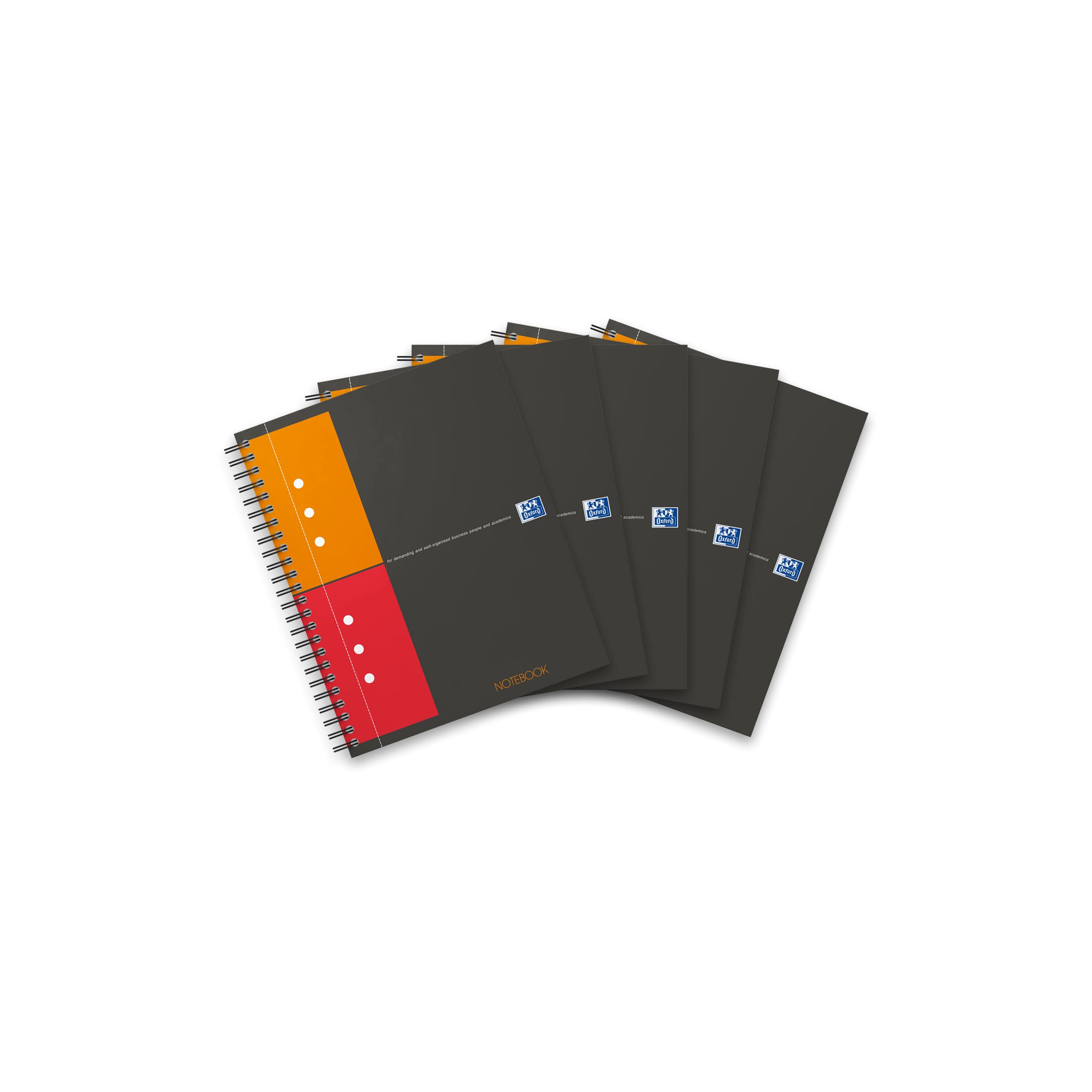 Oxford International A5+ Notebook - 160 Pages, 5x5 Small Grid, Pack of 5 | Perfect for School, Office & Journaling | Premium Quality Paper for Writing & Sketching