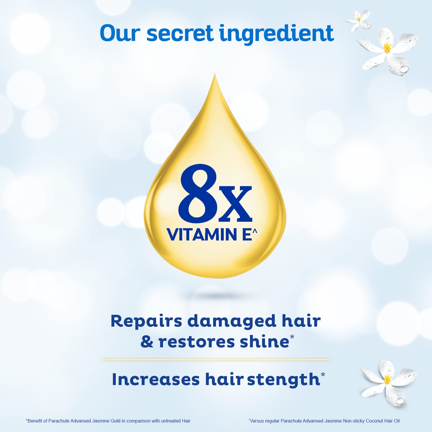 Parachute Advanced Jasmine Gold Coconut Hair Oil with Vitamin E for Super Shiny Hair - Non-Sticky Formula, 500ml - Perfect for Daily Hair Care, Deep Conditioning & Frizz Control